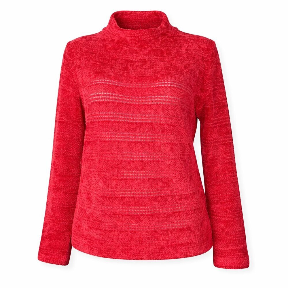 NWT RAFAELLA Red Pullover Mock Neck Sweater Size L